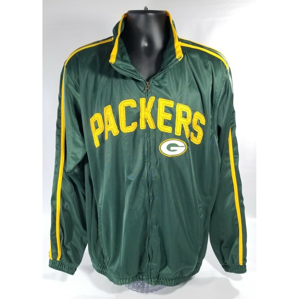 Vintage NFL Green Bay Packers G-III Jacket Windbreaker Zip Size XL Football RARE